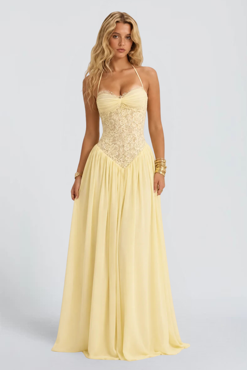 KAYO | SOLÈNE LACE CORSET MAXI DRESS