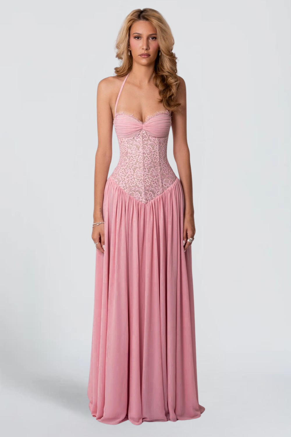 KAYO | SOLÈNE LACE CORSET MAXI DRESS