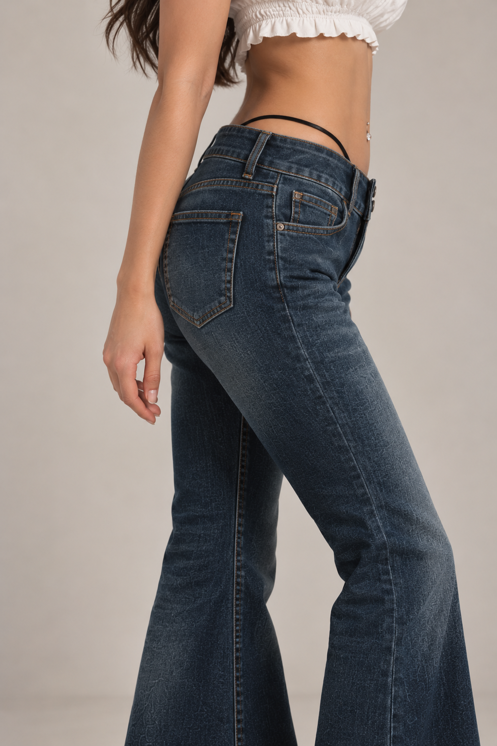KAYO | DUNKELBLAUE FLARED JEANS