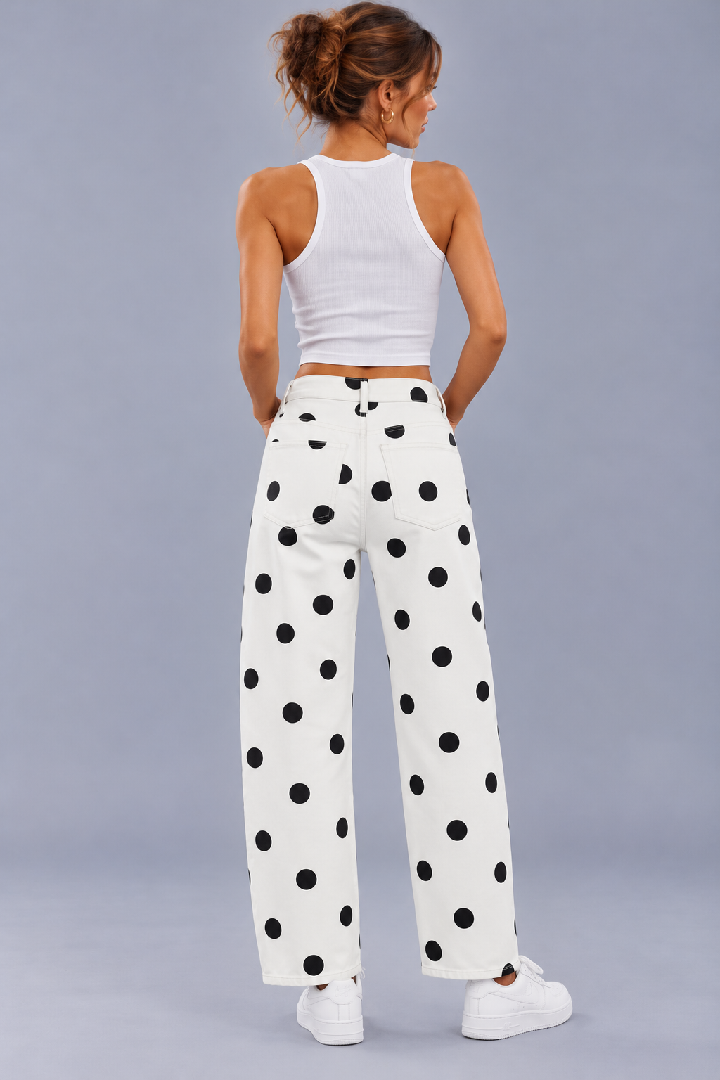 KAYO | POLKA DOT WIDE-LEG JEANS
