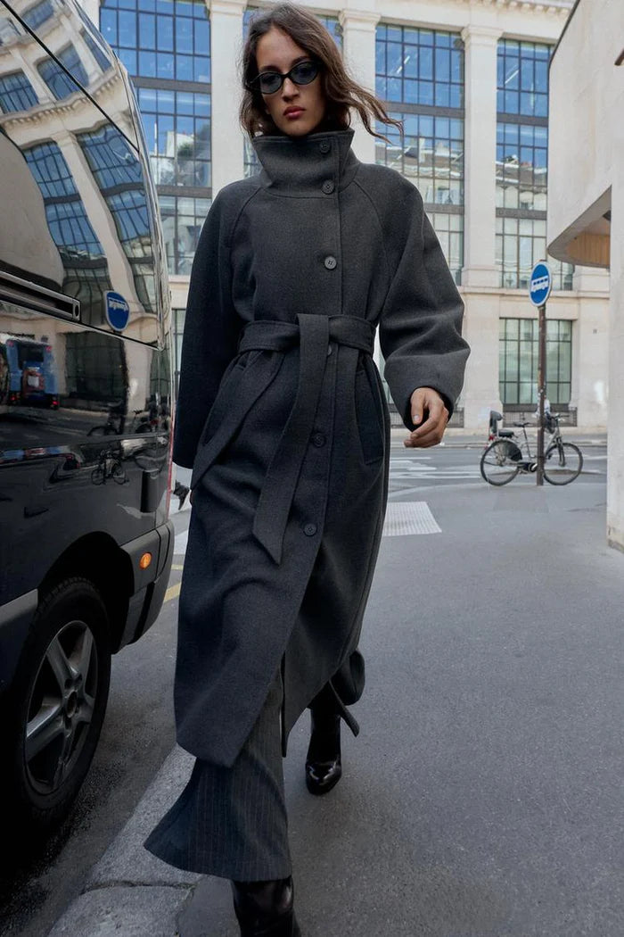 KAYO | ABRIGO LARGO CON CUELLO