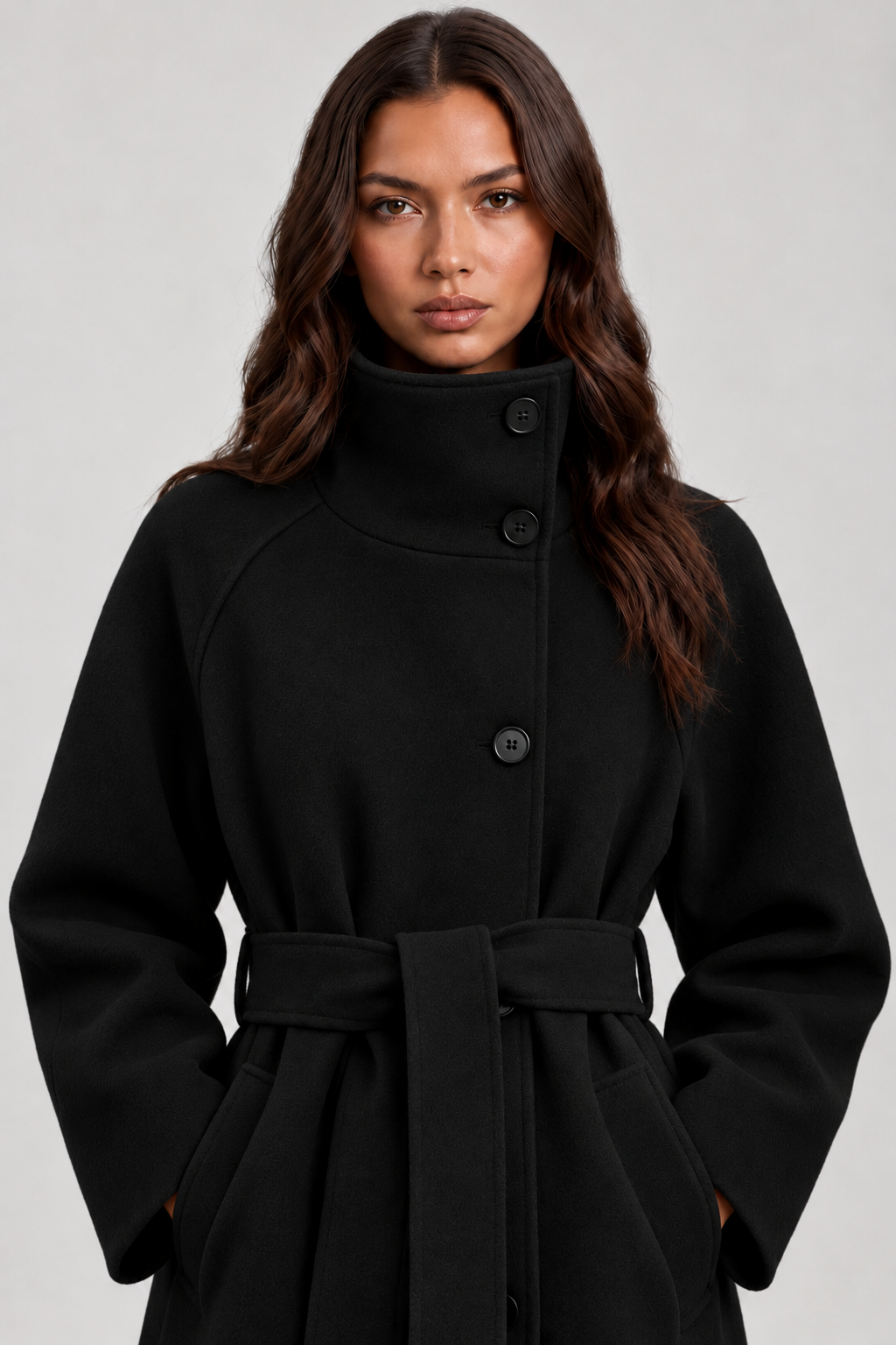 KAYO | BELTED LONG WOOL COAT