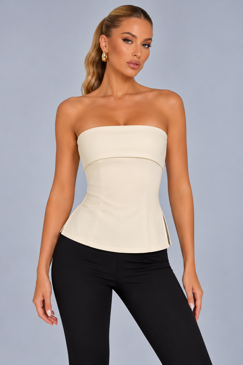 KAYO | TOP CORSÉ PALABRA DE HONOR CON PEPLUM