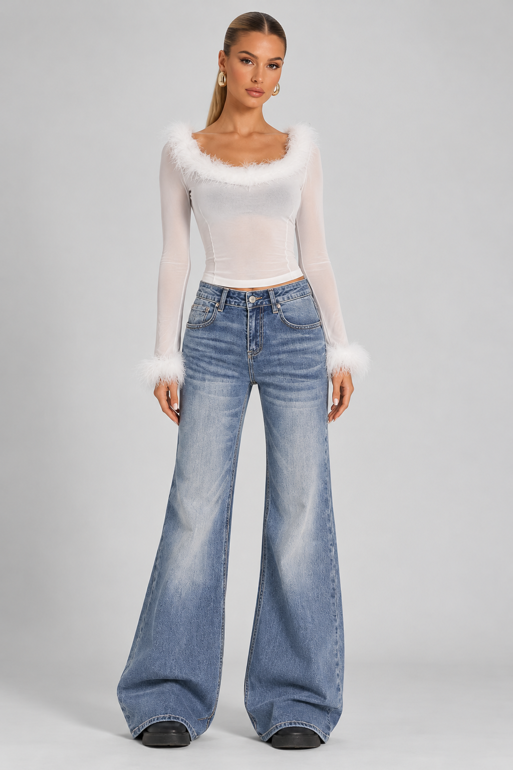 KAYO | WIDE LEG DENIM JEANS