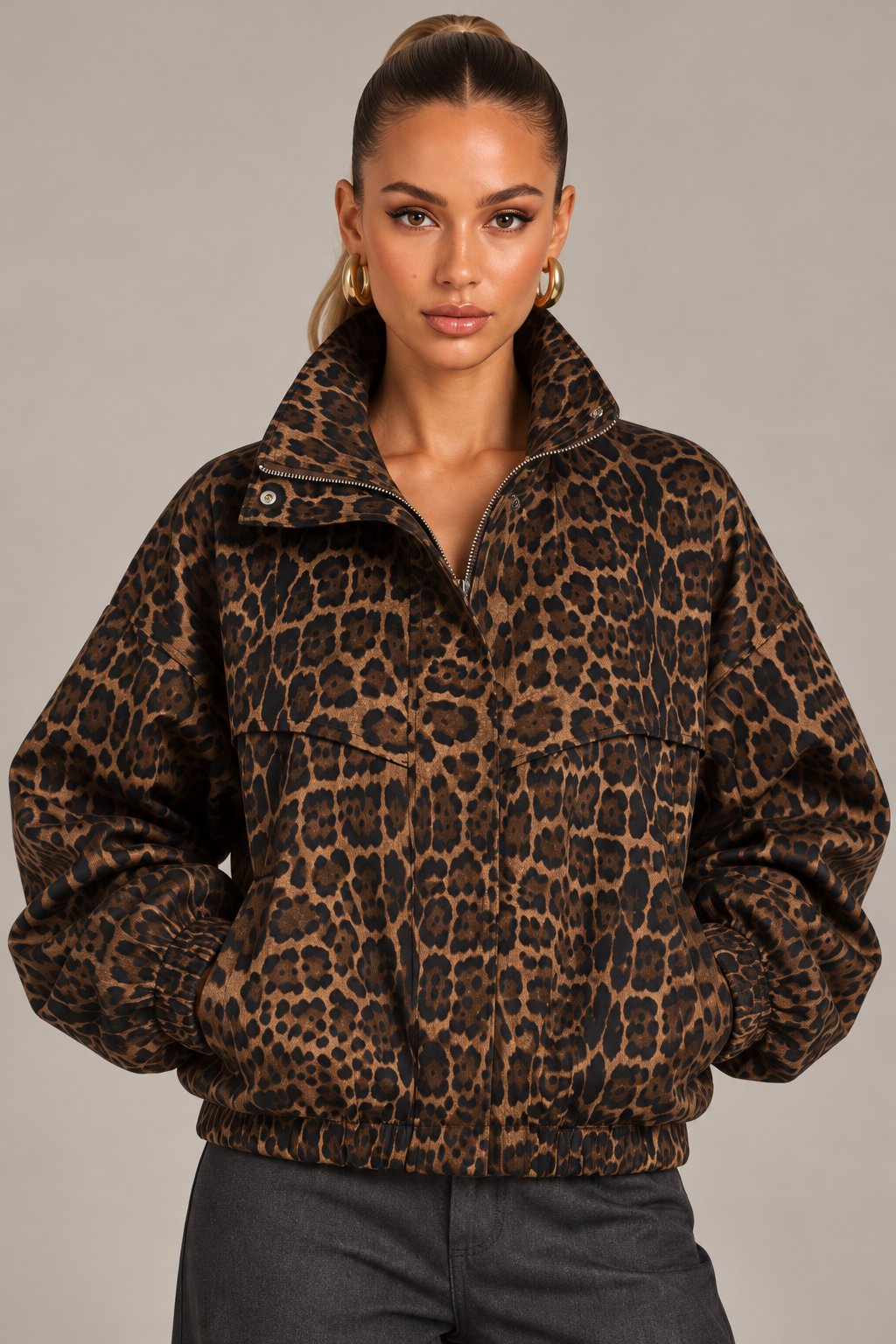 KAYO | LEOPARD BOMBER JACKET