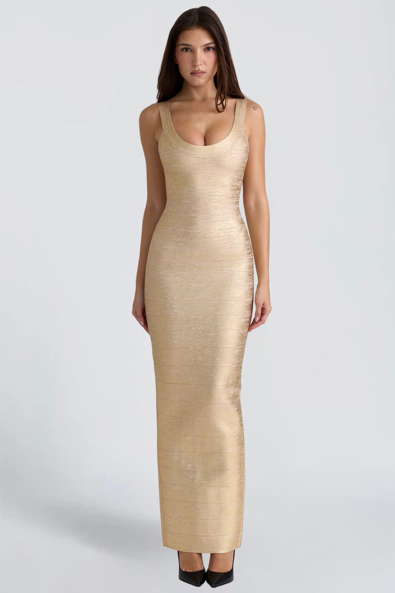 KAYO | ROBE LONGUE CHAMPAGNE