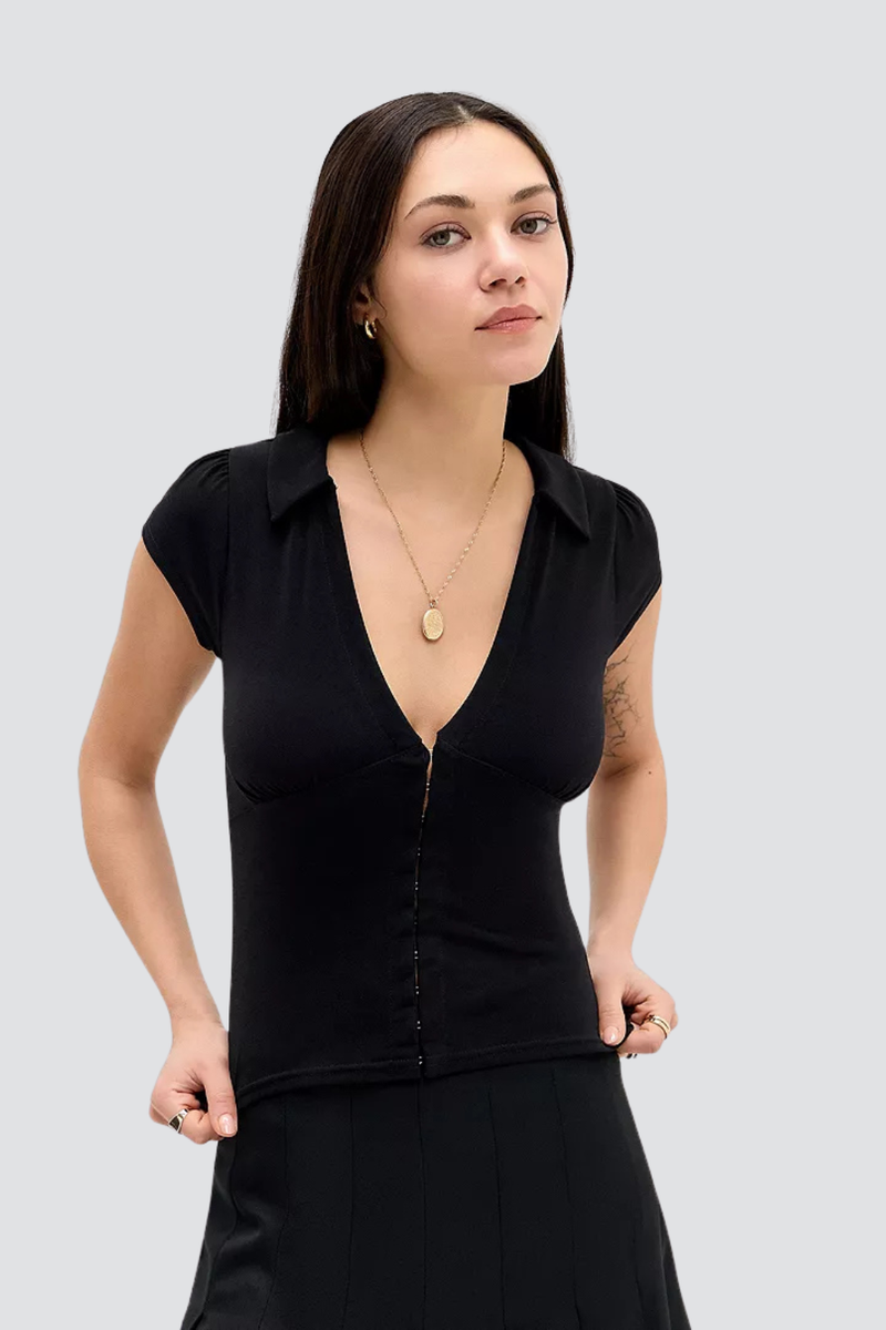 KAYO | HOOK & EYELET BUTTON-DOWN SHIRT