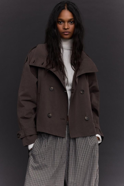 KAYO | CROPPED BELTED TRENCH JACKET