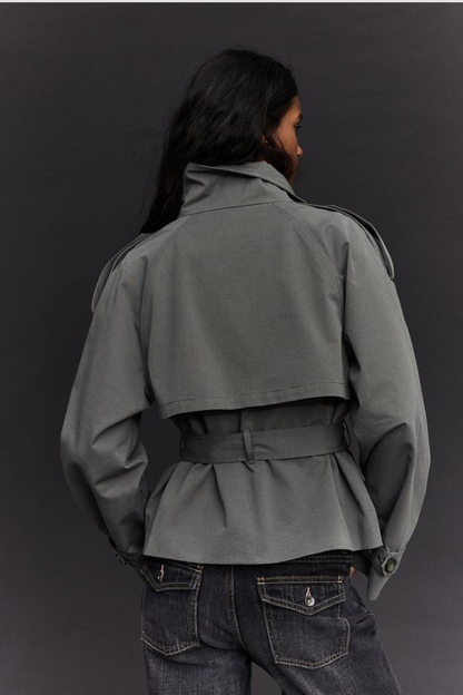 KAYO | CROPPED BELTED TRENCH JACKET