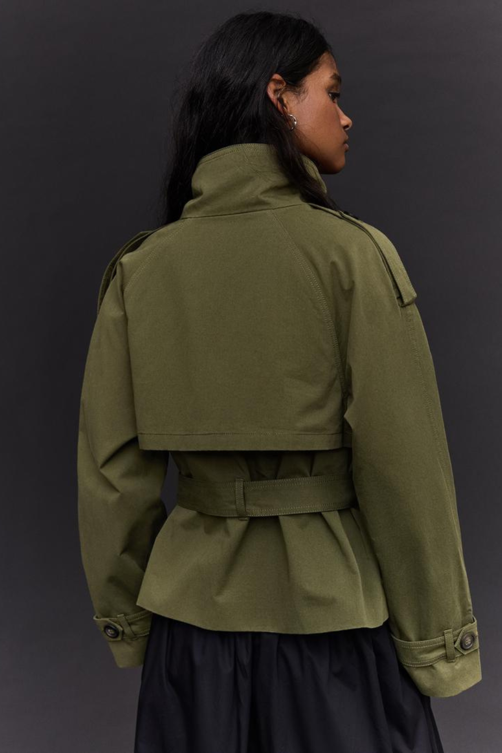 KAYO | CROPPED BELTED TRENCH JACKET
