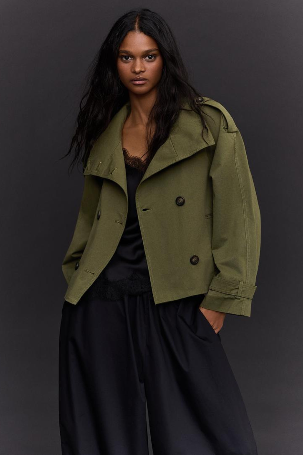 KAYO | CROPPED BELTED TRENCH JACKET