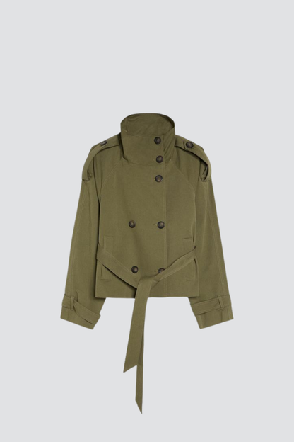 KAYO | CROPPED BELTED TRENCH JACKET