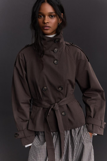 KAYO | CROPPED BELTED TRENCH JACKET