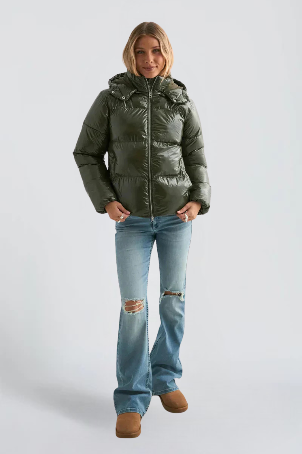 KAYO | SHORT SHINY PUFFER JACKET