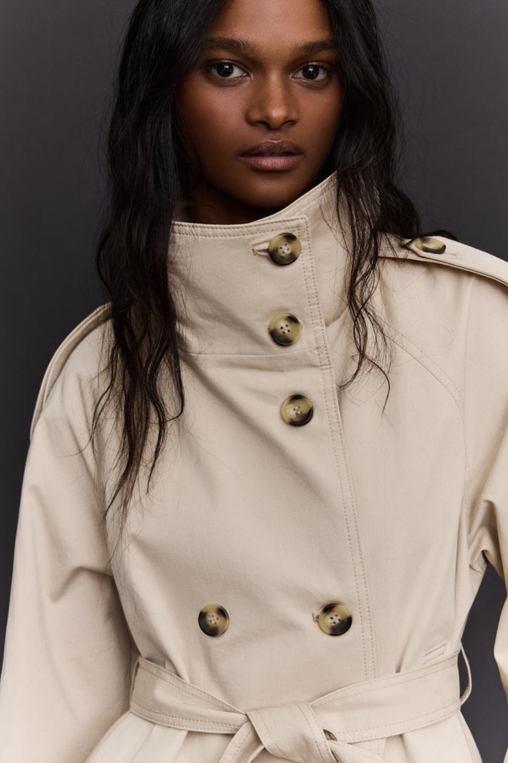 KAYO | CROPPED BELTED TRENCH JACKET