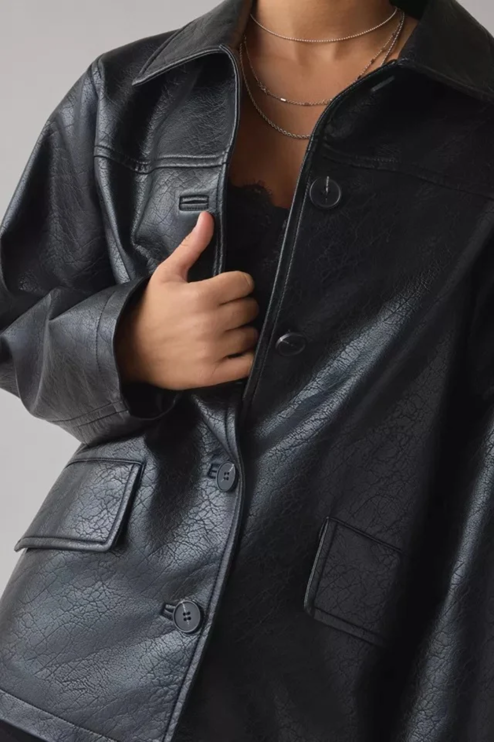 KAYO | GIACCA OVERSIZE SYDNEY EFFETTO PELLE