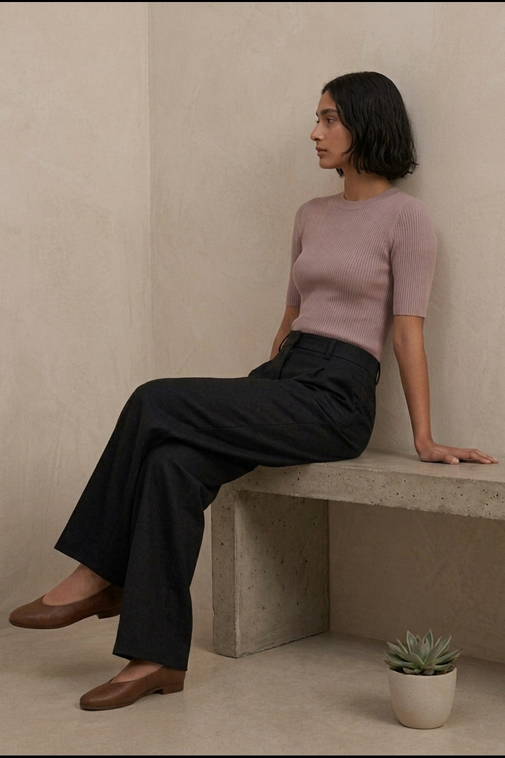 KAYO | HIGH-WAISTED WIDE-LEG TROUSERS