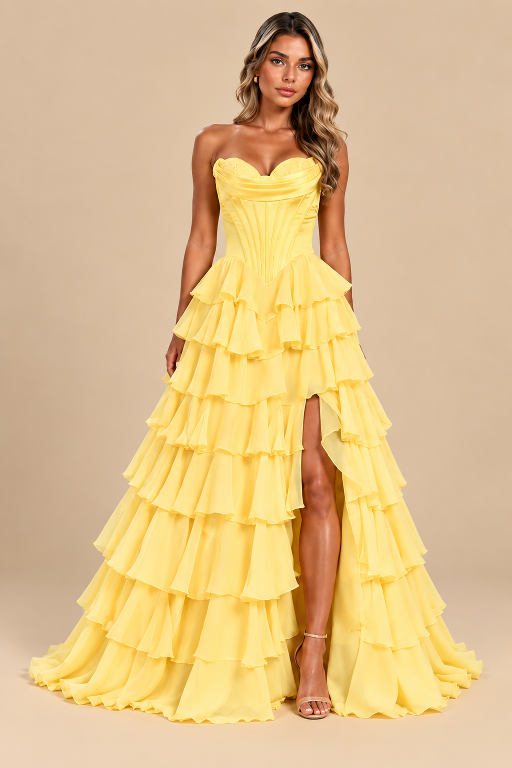 KAYO | RUFFLED CORSET DRESS