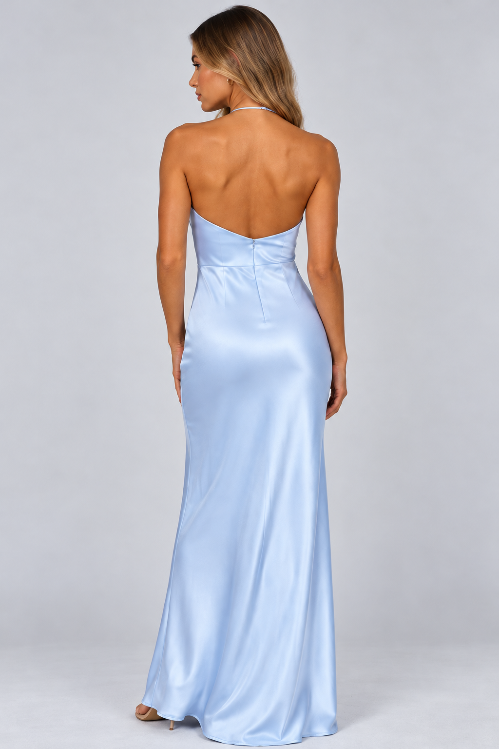 KAYO | NECKHOLDER-MAXIKLEID AUS SATIN