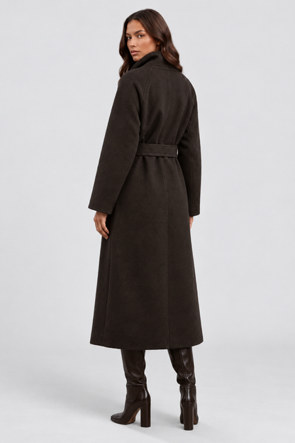 KAYO | LANGER WOLLMANTEL MIT GÜRTEL
