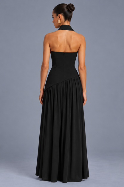 KAYO | BLACK ASYMMETRIC GOWN