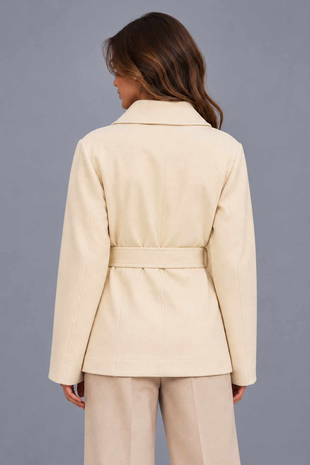 KAYO | CREAM BELTED JACKET