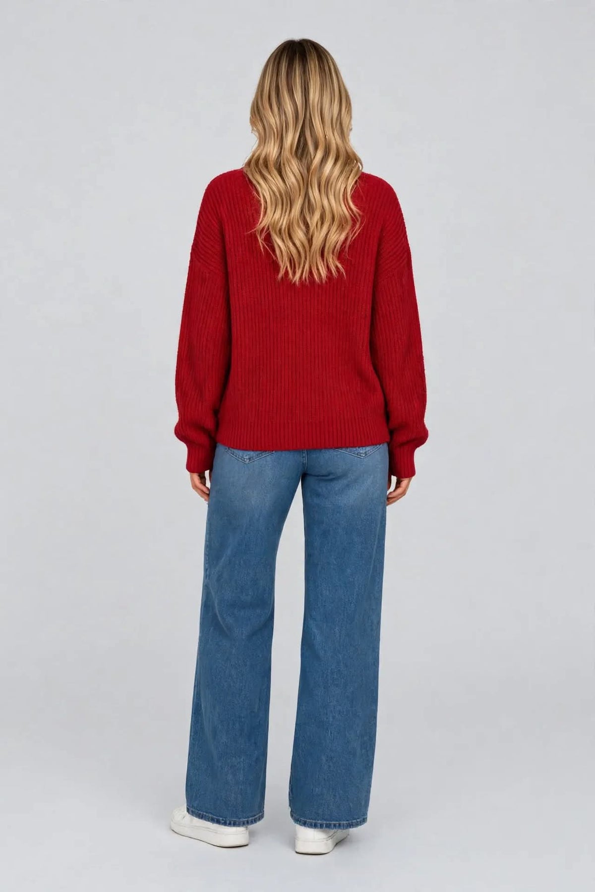 KAYO | PULL COL V EN MAILLE CÔTELÉE
