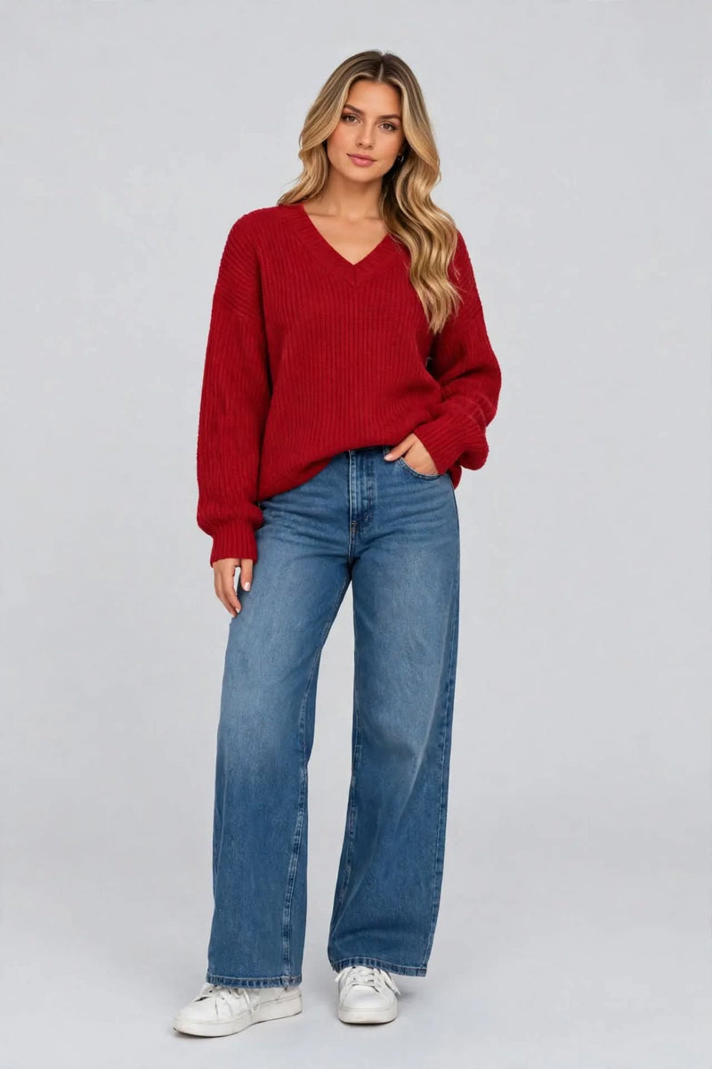 KAYO | MAGLIONE A COSTE CON SCOLLO A V
