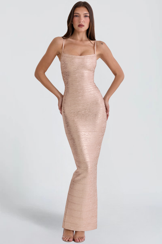 KAYO | ROBE LONGUE CHAMPAGNE