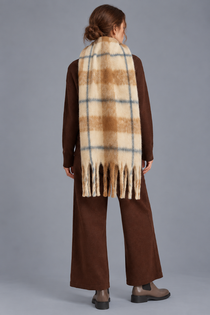 KAYO | PLAID FRINGE SCARF